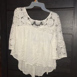 White half lace blouse